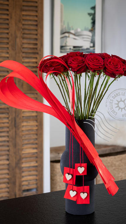 charline bouquet st valentin roses lien amoureux